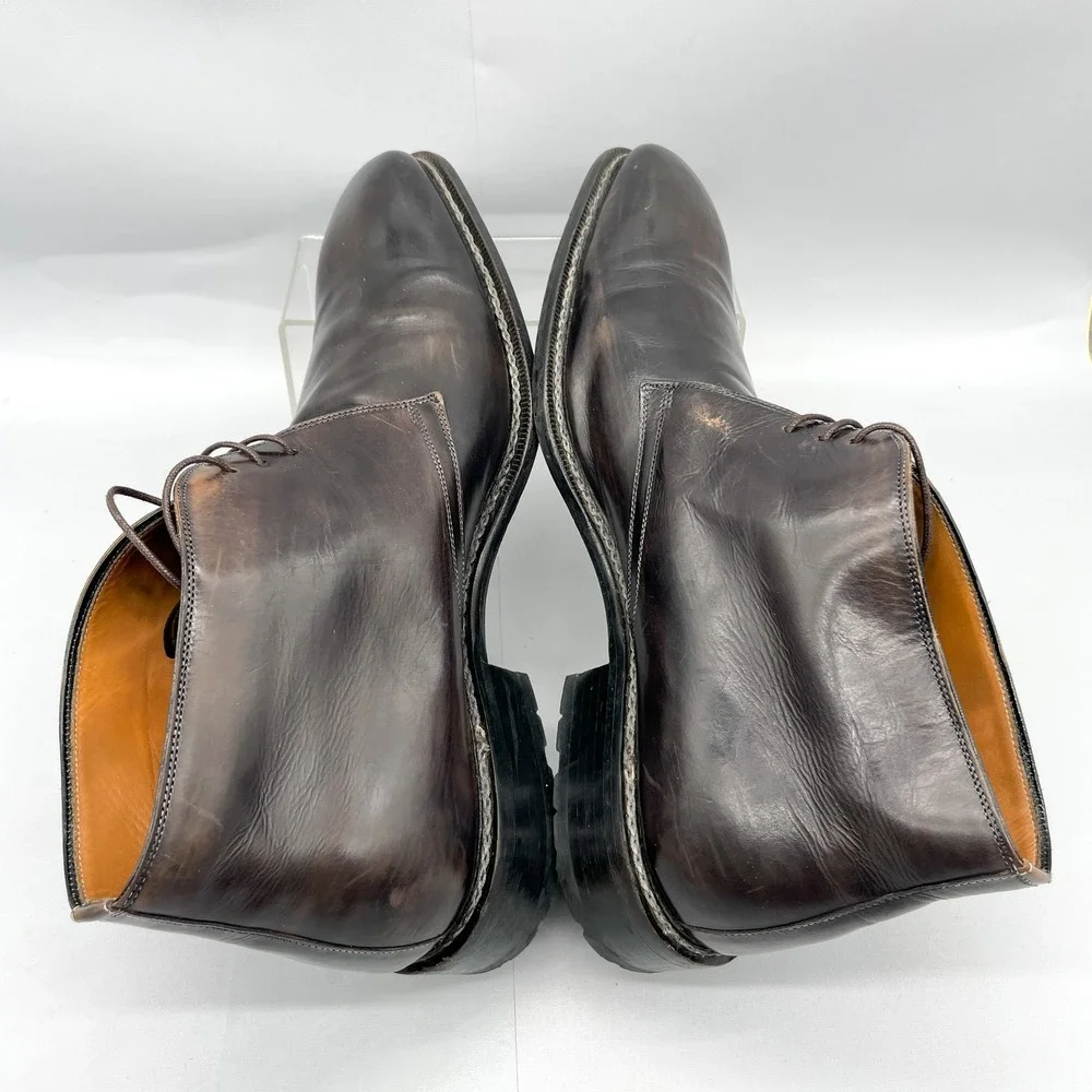 Mezlan Mens 13M Chukka Boots Brown Leather Dress Shoes Lace Up‎ Business